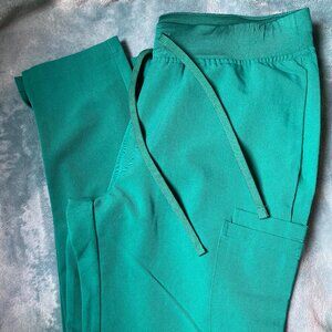 Hunter Green Mandala 6 Pocket Slim Scrub Pants Medium